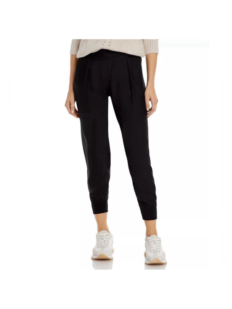 Atm Anthony Thomas Melillo Womens Black Rayon Joggers Mid Rise Ankle Medium Euc